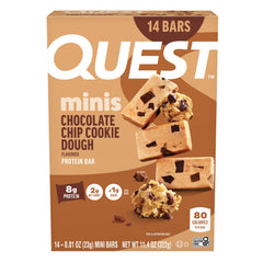 Mini Chocolate Chip Cookie Dough Protein Bars