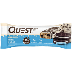 Dipped Cookies & Cream Protein Bars