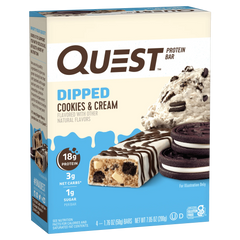 Dipped Cookies & Cream Protein Bars