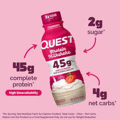 Strawberry 45g Protein Milkshake