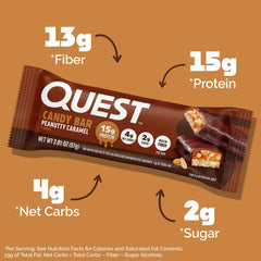 Peanutty Caramel Candy Bars