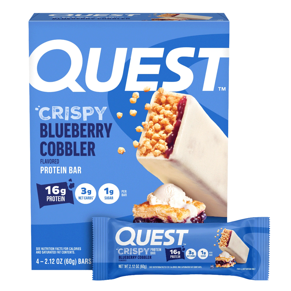 Blueberry Cobbler Crispy Hero Protein Bars