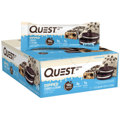Dipped Cookies & Cream Protein Bars